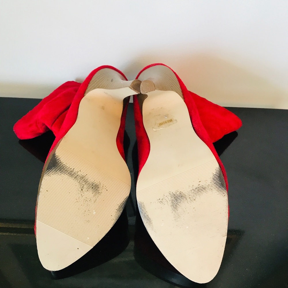 Top Moda Red Suede Booties - Picture 4 of 4